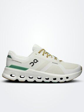 On Cloud Cloudrunner 2 White/Green Women's Running Shoes Size: 10.5